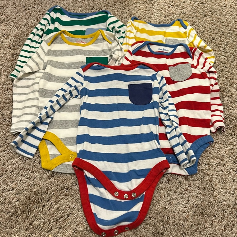 Set of 5 baby boden onesies